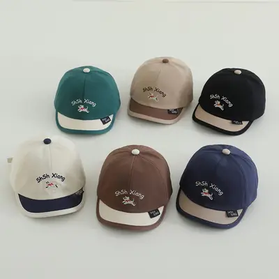 Baby Hats Spring Autumn Cartoon Short Brim Cap