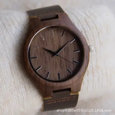 Classic Wooden Belt Watch for Men Women Brown