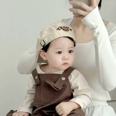 Black Duck Tongue Beret for Boys Girls Summer Hat