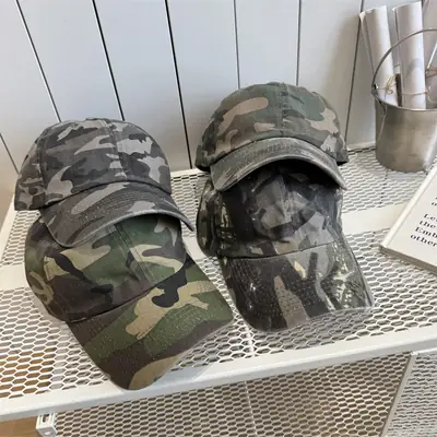 Women Camouflage Curved Eave Cap Sunscreen Baseball Cap
