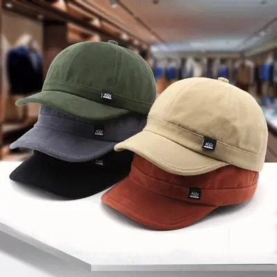 Men's Japanese Sunshade Cap Khaki Short Bristle Baseball