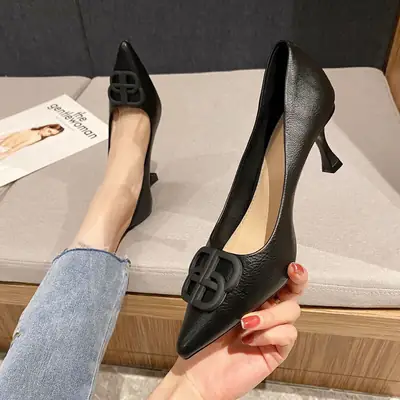 Women Pointed Toe Stiletto Heels Beige