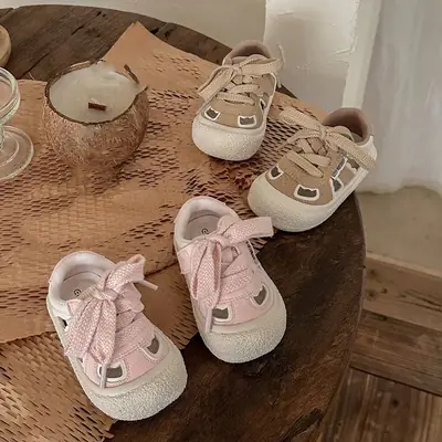 Women's Pink Baby Sneakers 1-3Yrs Anti-Collision Toe Sandals