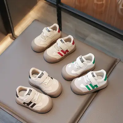 1-3 years old soft bottom baby toddler shoes 2025 spring and summer boys and girls all-match white shoes non-slip children's shoes