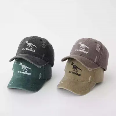 IT'S Dinosaur Washed Kids Cap Blue