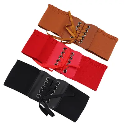 Waist Seal Women's Black Tassel Belt Decorative European American Style