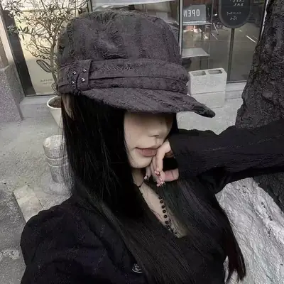 Vintage Distressed Gray Baseball Cap for Women