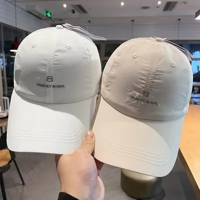 Women Baseball Cap Navy Blue Embroidered Summer