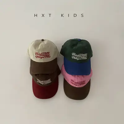 Children's Cap Spring Autumn Matching Embroidered Soft Top Hat