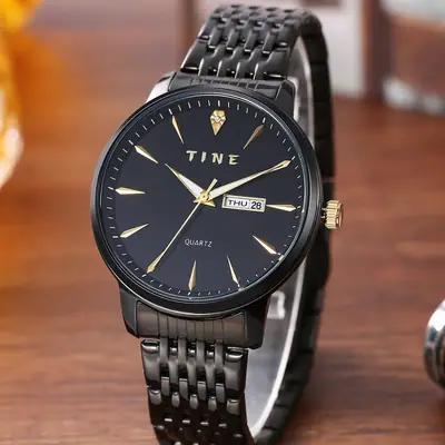 Tine Men's Luminous Waterproof Double Calendar Watch
