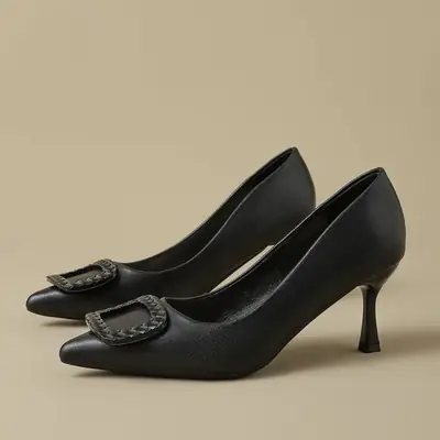 Black Professional High-Heel Women's Shoes
