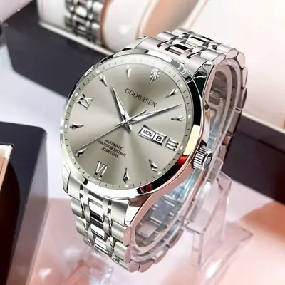 Men's Diamond Luminous Double Calendar Watch