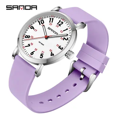 Sanda White Quartz Watch for Women Teenage Student