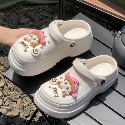 Women's Cute Cartoon EVA Slippers White