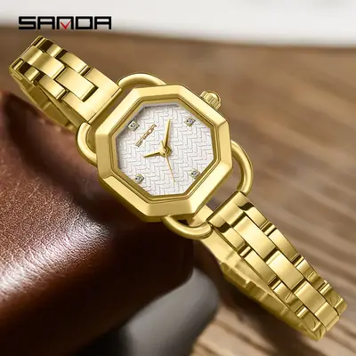 Sanda Waterproof Retro Octagonal Women's Watch