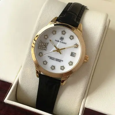 Golden Luminous Rhinestone Ladies Watch Waterproof