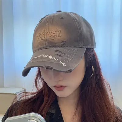 Men Grey Leather Baseball Cap Original One Product
