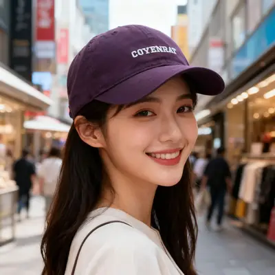 Coyenrat Letter Embroidered Cotton Baseball Cap Large Head