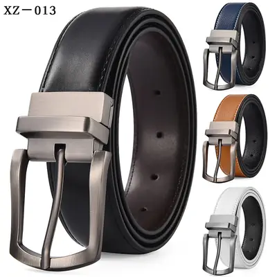 Men's Brown Pin Buckle Leather Belt XZ-013