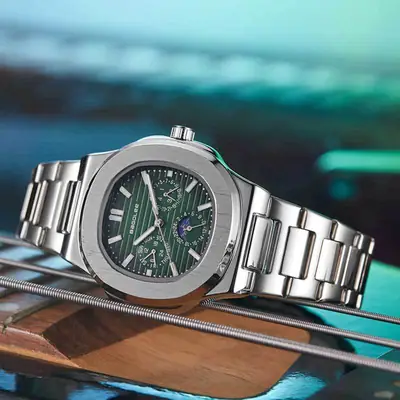 Men's Quartz Watch Blue Dial Waterproof High-End Wholesale
