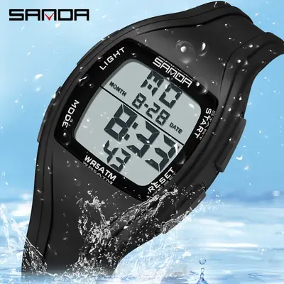 Sanda Digital Watch Black Waterproof 82222