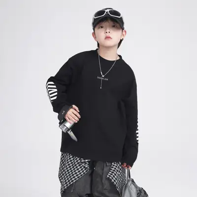 Boys Long Sleeve T-Shirt White Cotton 2025 Medium Large
