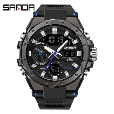 Sanda Men's Multi-Luminous Sports Watch with Calendar