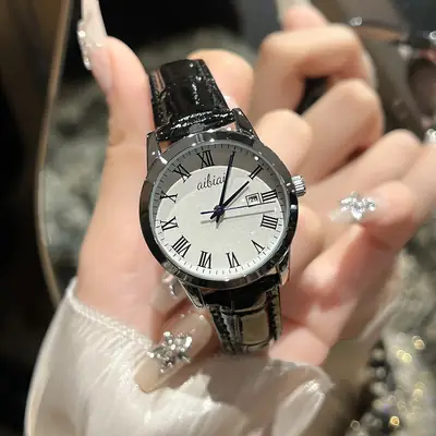 Women's Cross-Border Quartz Watch with Diamond Ring