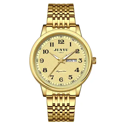 Men's Steel Band Automatic Watch with Double Calendar