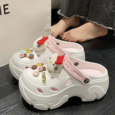 Women Cartoon EVA Sandals Spring Summer Beige
