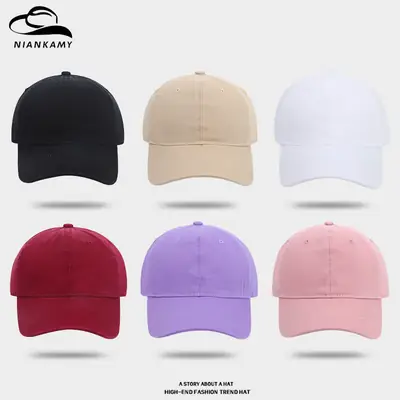 Women Men Baseball Cap Beige 6 Colors