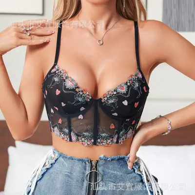 European American Cross-Border Lace Underwire Push-Up Bra