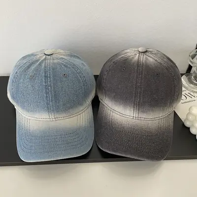Men's Blue Gradient Denim Baseball Cap Spring Fashion