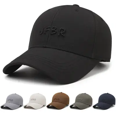 Korean Style Embroidered Baseball Cap Brown