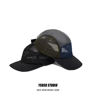 Men's Blue Mesh Baseball Cap Quick-Drying Travel Cap