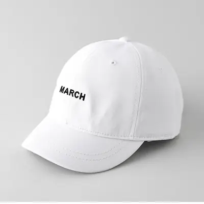 Men Navy Blue March Embroidered Baseball Cap