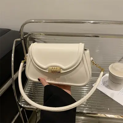 White Korean Style Shoulder Crossbody Bag 2025