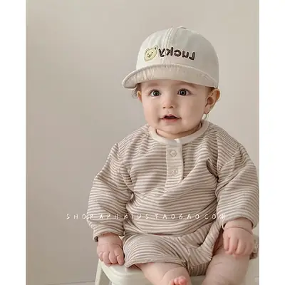Baby Cap Summer Travel South Korea Cute One-Year-Old Girl Spring and Autumn Soft Brim Baseball Cap Trendy