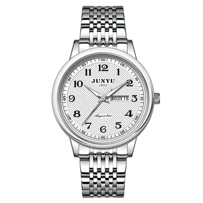 Men's Steel Band Automatic Watch with Double Calendar