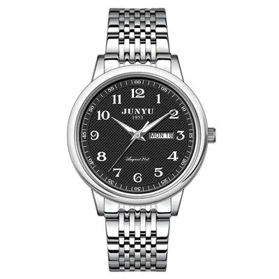 Men's Steel Band Automatic Watch with Double Calendar