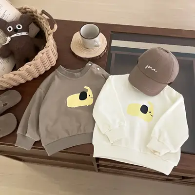 Baby Sweatshirt Set Cartoon Print Long Sleeve 2025