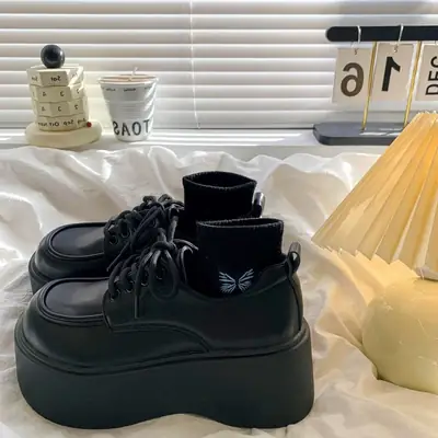 Black Thick Platform Mary Jane Shoes Women 2025