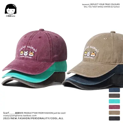 Japanese Style Retro Washed Old Ami Khaki Workwear Baseball Cap for Women American Soft Top Casual Sun Protection Peaked Cap for Men