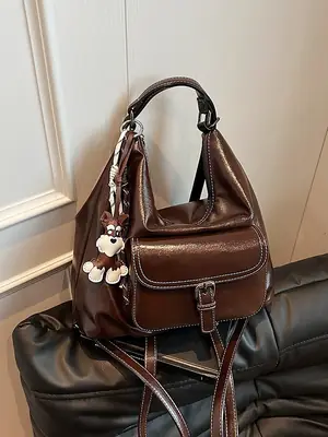 Brown Leather Crossbody Bag for Women 2026