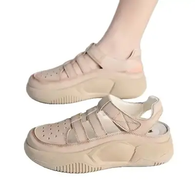 Women's Open Toe Hollow Sandals Thick Soled Sporty Roman