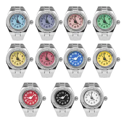 Silver Digital Ring Watch for Men