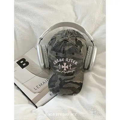 Women Camouflage Embroidered Cap Peaked Baseball