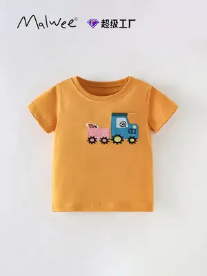 Cross-border boys T-shirt Cotton Summer Round Neck