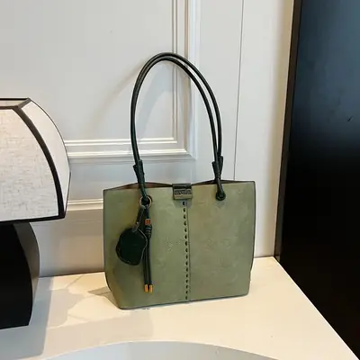 Green Korean Style Women's Shoulder Bag Large Capacity