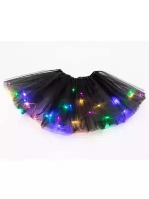 LED Light Puffy Children's Skirt with Large Hem